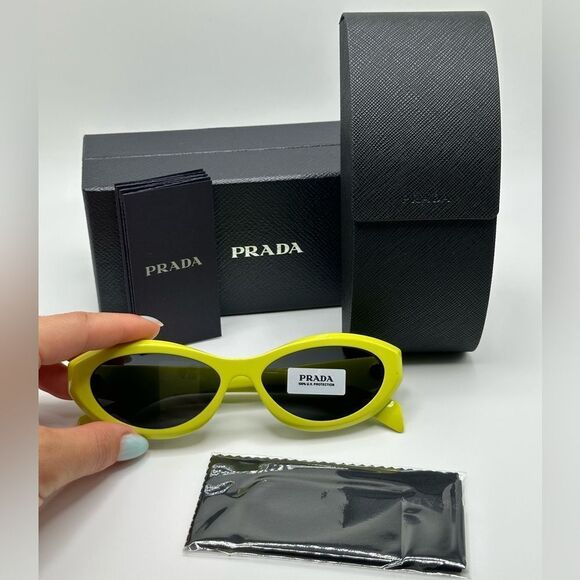 PRADA Symbol Sunglasses PR26ZS 13L08Z Cedar/Dark Grey NEW - Picture 15 of 16